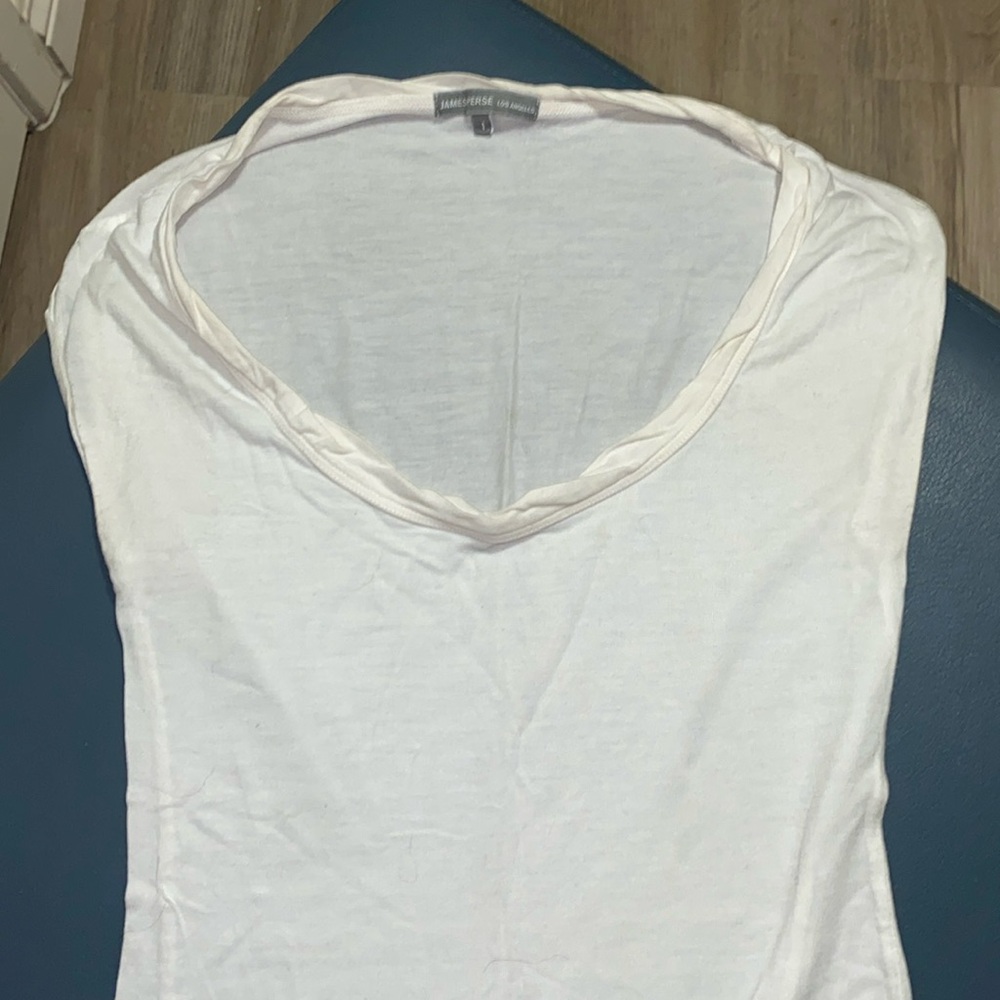 James Perse Scoop neck long sheer top